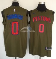 Camisetas NBA Salute To Servicio Detroit Pistons Andre Drummond Nike Ejercito Verde 2018