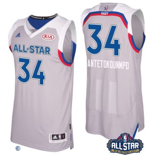 Camisetas NBA de Giannis Antetokounmpo All Star 2017 Gris