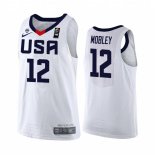 Camisetas Copa Mundial de Baloncesto FIBA 2019 USA Evan Mobley Blanco