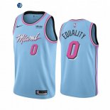 Camisetas NBA de Meyers Leonard Miami Heat Equality Azul Ciudad 19/20