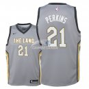 Camiseta NBA Ninos Cleveland Cavaliers Kendrick Perkins Nike Gris Ciudad 2018