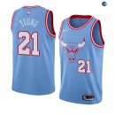 Camisetas NBA de Thaddeus Youn Chicago Bulls Nike Azul Ciudad 19/20