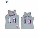 Camisetas NBA Los Angeles Lakers NO.13 Wilt Chamberlain 75th Gris Hardwood Classics 2022