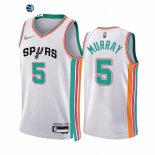 Camisetas NBA de San Antonio Spurs Dejounte Murray 75th Blanco Ciudad 2021-22