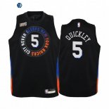 Camiseta NBA Ninos New York Knicks Immanuel Quickley Negro Ciudad 2020-21
