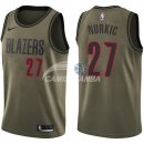 Camisetas NBA Salute To Servicio Portland Trail Blazers Jusuf Nurkic Nike Ejercito Verde 2018