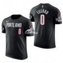 Camisetas NBA de Manga Corta Damian Lillard Portland Trail Blazers Negro 17/18