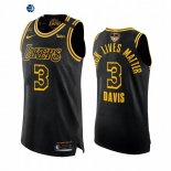 Camisetas NBA L.A.Lakers Anthony Davis 2020 Campeones Finales BLM Negro Mamba