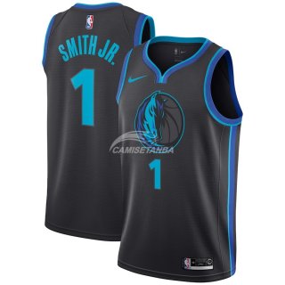 Camisetas NBA de Dennis Smith Jr Dallas Mavericks Nike Antracita Ciudad 18/19