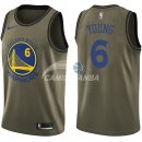 Camisetas NBA Salute To Servicio Golden State Warriors Nick Young Nike Ejercito Verde 2018