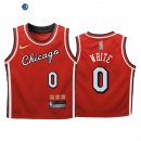 Camisetas NBA Ninos Chicago Bulls NO.0 Coby White Rojo Ciudad 2021-22