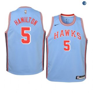 Camisetas de NBA Ninos Atlanta Hawks Daniel Hamilton Azul Hardwood Classics 19/20