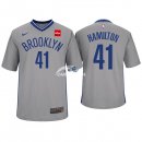Camisetas NBA de Manga Corta Justin Hamilton Brooklyn Nets Gris 17/18
