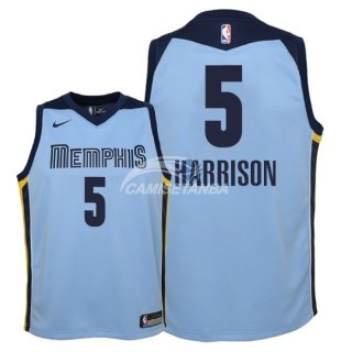 Camisetas de NBA Ninos Memphis Grizzlies Andrew Harrison Azul Statement 2018