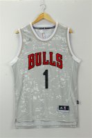 Camisetas NBA Luces Ciudad Rose Chicago Bulls Gris