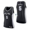 Camisetas NBA Mujer Dejounte Murray San Antonio Spurs Negro Icon 17/18