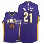 Camisetas de NBA Ninos New Orleans Pelicans Darius Miller Nike Púrpura Ciudad 2018