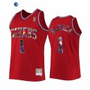 Camisetas NBA Philadelphia Sixers NO.1 James Harden 75th Diamante Rojo Hardwood Classics 2022-23