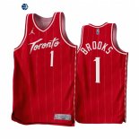Camisetas NBA Earned Edition Toronto Raptors NO.1 Armoni Brooks Rojo 2022-23