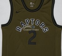 Camisetas NBA Salute To Servicio Toronto Raptors Kawhi Leonard Nike Ejercito Verde 2018