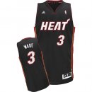 Camisetas NBA de Dwyane Wade Miami Heats Rev30 Negro