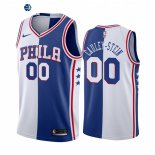 Camisetas NBA Nike Philadelphia Sixers NO.00 Willie Cauley Stein Blanco Azul Split Edition