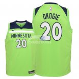 Camisetas de NBA Ninos Minnesota Timberwolves Josh Okogie Verde Statement 2018