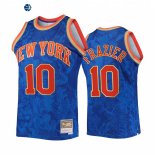 Camisetas NBA New York Knicks NO.10 Walt Frazier Royal Throwback 2022