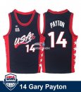 Camisetas NBA de Gary Payton USA 1996 Negro