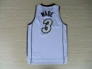 Camisetas NBA de Dwyane Wade Bosh Miami Heats Blanco