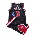 Camiseta NBA Ninos Chicago Bulls Dwyane Wade Negro