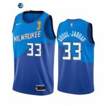 Camisetas NBA Milwaukee Bucks Kareem Abdul Jabbar 2021 Finales Azul Ciudad