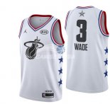 Camisetas NBA de Dwyane Wade All Star 2019 Blanco