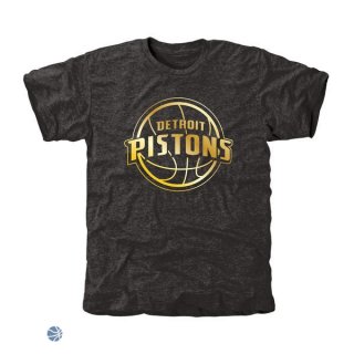 Camisetas NBA Detroit Pistonss Negro Oro