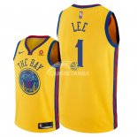 Camisetas NBA de Damion Lee Golden State Warriors Amarillo Ciudad 2018