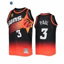 Camisetas NBA Phoenix Suns NO.3 Chris Paul Negro Naranja Hardwood Classics 2022