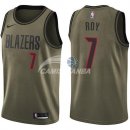 Camisetas NBA Salute To Servicio Portland Trail Blazers Brandon Roy Nike Ejercito Verde 2018