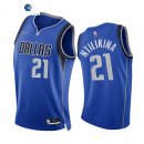 Camisetas NBA de Dallas Mavericks Frank Ntilikina 75th Season Diamante Azul Icon 2021-22