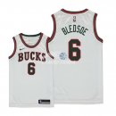 Camisetas de NBA Ninos Milwaukee Bucks Eric Bledsoe Retro Blanco 2018