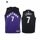 Camisetas de NBA Ninos Edición ganada Toronto Raptors Kyle Lowry Purpura 2021