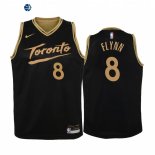 Camisetas de NBA Ninos Toronto Raptors Malachi Flynn Negro Ciudad 2021