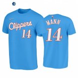 T Shirt NBA Los Angeles Clippers NO.14 Terance Mann 75th Azul Ciudad 2021-22