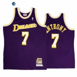 Camisetas NBA Los Angeles Lakers NO.7 Carmelo Anthony Purpura Throwback 2022