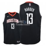 Camisetas de NBA Ninos Houston Rockets James Harden Negro Statement 2018