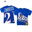 T- Shirt NBA Philadelphia Sixers Joel Embiid Azul