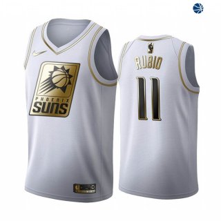 Camisetas NBA de Ricky Rubio Phoenix Suns Blanco Oro 19/20