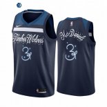 Camisetas NBA 2020 Navidad Minnesota Timberwolvs Jaden McDaniels Marino