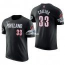 Camisetas NBA de Manga Corta Zach Collins Portland Trail Blazers Negro 17/18