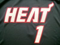 Camisetas NBA de Chris Bosh Miami Heats Negro Rojo