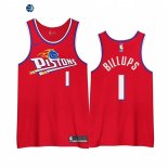 Camisetas NBA Edición ganada Detroit Pistons Chauncey Billups Rojo